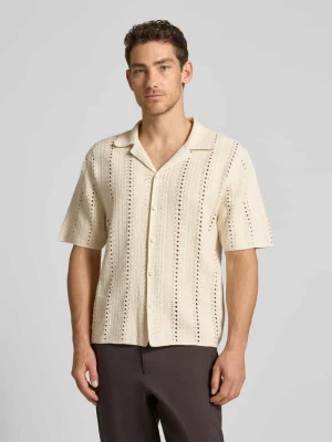 Koszulka z dzianiny z kołnierzem z połami i listwą guzikową JAKE*S STUDIO MEN