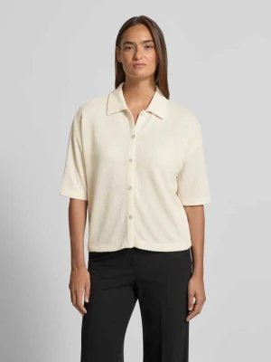 Koszulka z dzianiny z mieszanka wiskozy z kołnierzyk polo model 'Sitrica' Opus