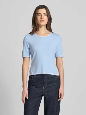 Koszulka z dzianiny z mieszanki wiskozy z okrągłym dekoltem Marc Cain
