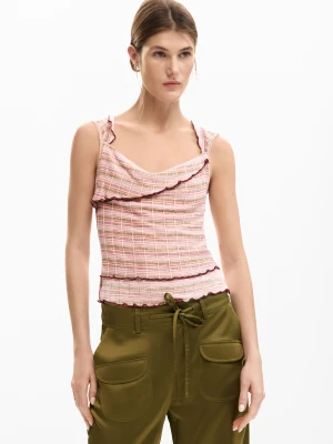 falbaniasta koszulka Desigual