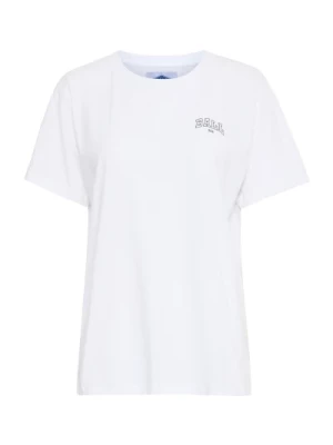 Koszulka z Graficznym Nadrukiem Biały Melanż Ball