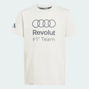 KOSZULKA Z GRAFIKĄ AUDI REVOLUT F1 TEAM DNA Adidas Chalk Pearl