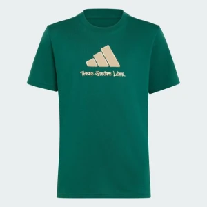 KOSZULKA Z GRAFIKĄ KAMUFLAŻOWĄ DLA DZIECI Adidas Collegiate Green