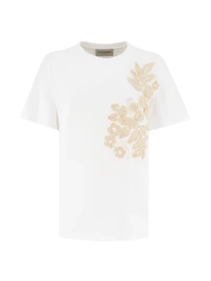 Koszulka z haftem kwiatowym Ermanno Scervino