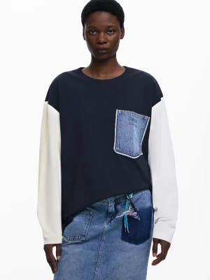 Koszulka z kieszenią denim Botter Desigual