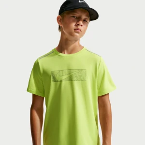 Koszulka z krótkim rękawem dla dużych dzieci (chłopców) Nike Miler - Żółty