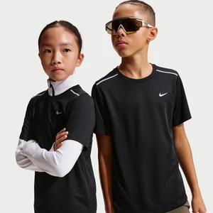Koszulka z krótkim rękawem dla dużych dzieci Dri-FIT Nike Miler - Czerń