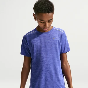 Koszulka z krótkim rękawem dla dużych dzieci Dri-FIT Nike Miler - Niebieski