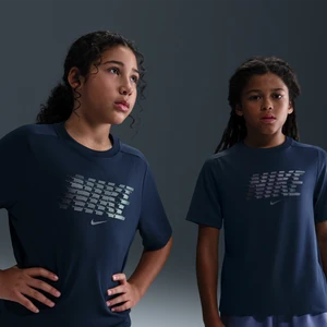 Koszulka z krótkim rękawem dla dużych dzieci Dri-FIT Nike Multi - Niebieski