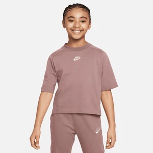 Koszulka z krótkim rękawem dla dużych dzieci (dziewcząt) Nike Sportswear - Fiolet