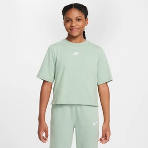 Koszulka z krótkim rękawem dla dużych dzieci (dziewcząt) Nike Sportswear - Zieleń