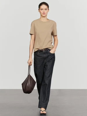 Koszulka Z Krótkim Rękawem Regular Fit. - Popielaty - Massimo Dutti - Female