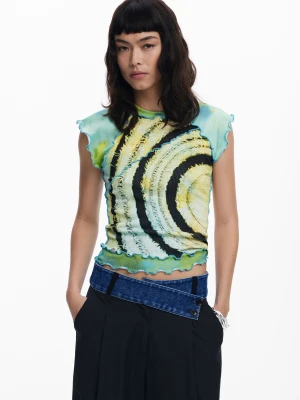 Koszulka z krótkim rękawem w kółka Desigual