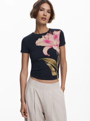 Koszulka z krótkim rękawem w kolorze orchidei Desigual