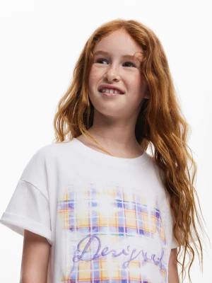 Koszulka z krótkim rękawem w kratkę Desigual