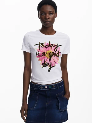 Koszulka z krótkim rękawem w kwiaty Desigual