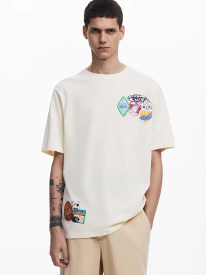 Koszulka z krótkim rękawem z haftami Desigual