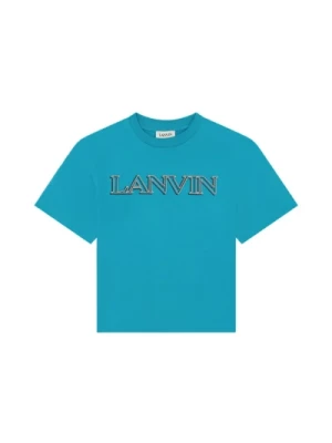 Koszulka z krótkim rękawem z haftowanym logo Lanvin