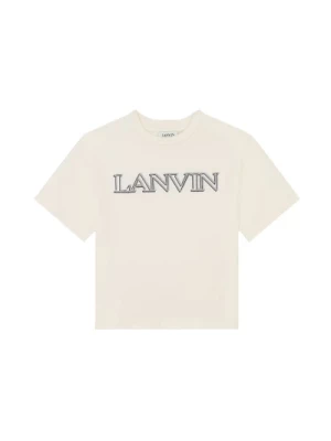 Koszulka z krótkim rękawem z haftowanym logo Lanvin