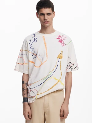 Koszulka z krótkim rękawem z nadrukami Desigual