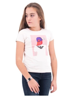Koszulka z Krótkim Rękawem z Nadrukiem Logo Selfie Armani