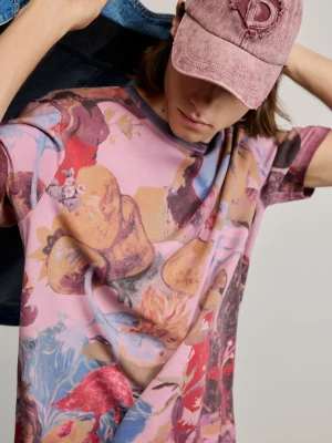 Koszulka z kwiatowym nadrukiem Desigual