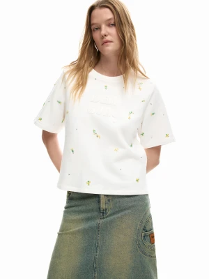 T-shirt z aplikacją logo Desigual