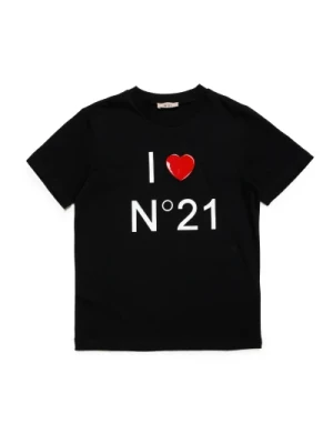 Koszulka z logo i okrągłym dekoltem N21