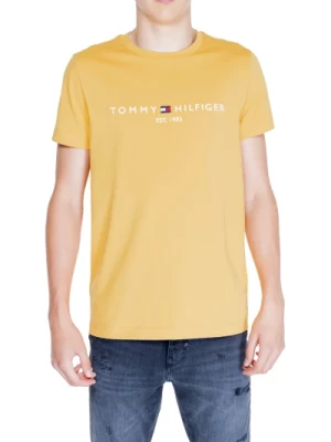 Koszulka z Logo Męska Bawełna Kolekcja Tommy Hilfiger