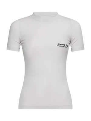 Koszulka z logo na piersi Balenciaga