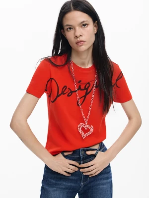 Koszulka z logo z dzianiny Desigual