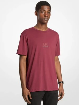 Koszulka z mieszanki bawełny z graficznym logo Michael Kors Mens