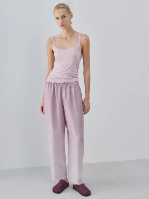 Koszulka z mikromodalu na ramiączkach liliowy - Kobieta - - MANGO