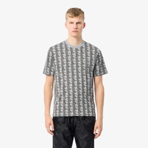 Koszulka z monogramem z bawełnianego dżerseju Lacoste