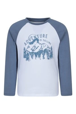 Koszulka z nadrukiem Adventure Mountain Kids z długim rękawem - White Mountain Warehouse
