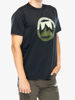 Koszulka z nadrukiem Columbia Ice Lake II SS Tee - black/boundless borders