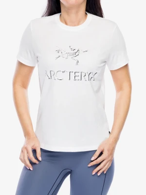 Koszulka z nadrukiem damska Arcteryx ArcWord Cotton T-Shirt SS - white light