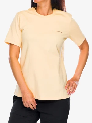 Koszulka z nadrukiem damska Columbia Boundless Beauty Logo S/S Tee - sunkissed/simple gorge