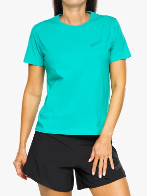 Koszulka z nadrukiem damska Inov-8 Graphic Tee SS Footprints - teal