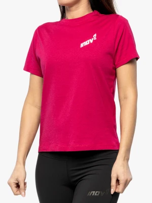 Koszulka z nadrukiem damska Inov-8 Graphic Tee SS Skiddaw - pink