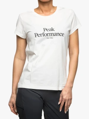 Koszulka z nadrukiem damska Peak Performance Original Tee - offwhite