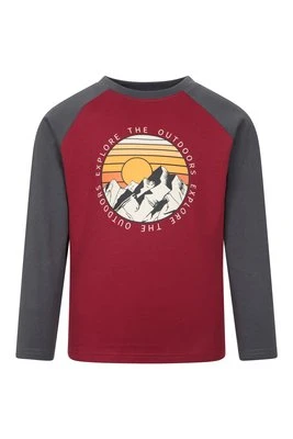 Koszulka z nadrukiem Explore Mountains Kids Ls - Red Mountain Warehouse
