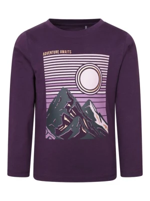 Koszulka z nadrukiem Gold Foil Mountain Kids Ls - Purple Mountain Warehouse