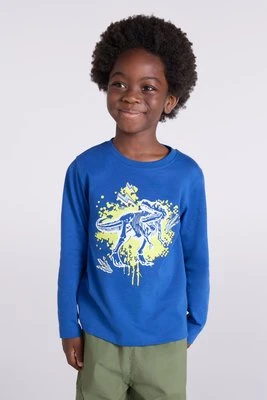 Koszulka z nadrukiem Graffiti Dino Kids Ls - Blue Mountain Warehouse