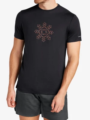 Koszulka z nadrukiem Icebreaker Merino 125 Cool-Lite Sphere SS Tee Fusion - black