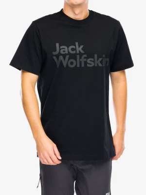 Koszulka z nadrukiem Jack Wolfskin Brand T - black