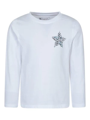 Koszulka z nadrukiem Leopard Star Kids z długim rękawem - Beige Mountain Warehouse