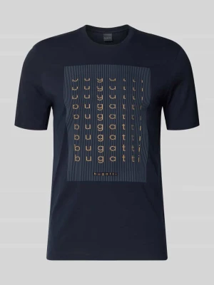 Koszulka z nadrukiem logo, krój regular fit Bugatti