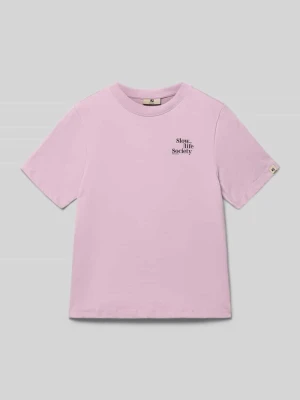 Koszulka z nadrukiem logo, krój regular fit Garcia