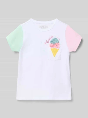 Koszulka z nadrukiem logo, krój regular fit Guess